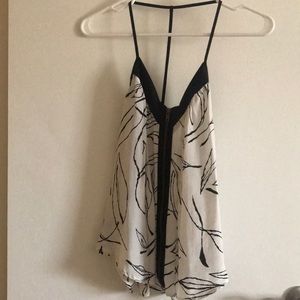 White zipper tank top